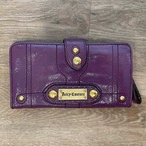 Juicy Couture Purple Wallet with Gold Accents